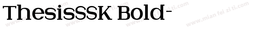 ThesisSSK Bold字体转换